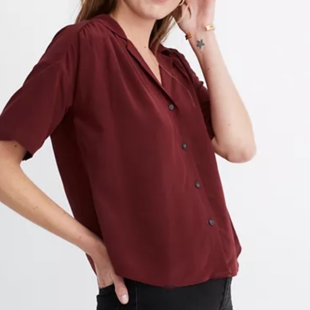 Madewell red blouse with tags